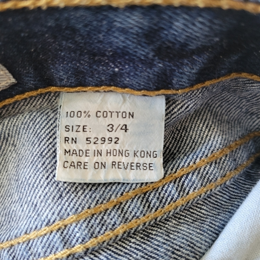 Vintage Jordache Dark Wash High Rise Denim Jeans With Zipper Ankle Size 24 - Picture 10 of 10